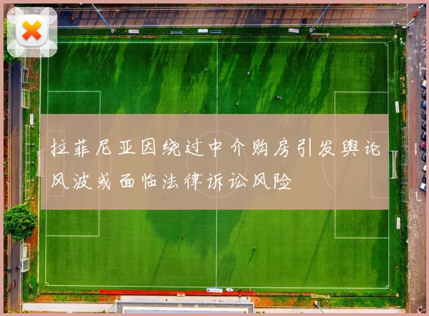 拉菲尼亚因绕过中介购房引发舆论风波或面临法律诉讼风险